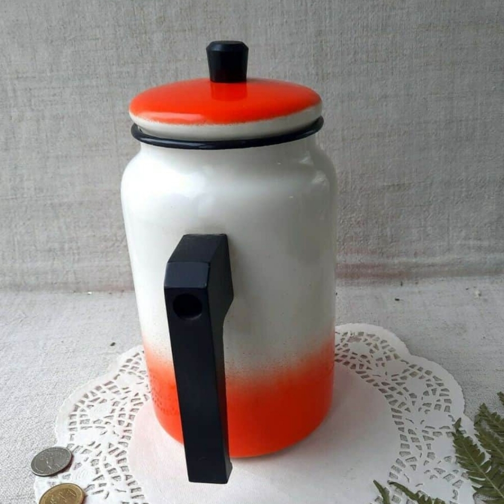 Enamel tea pot Vintage - Picture 3 of 10